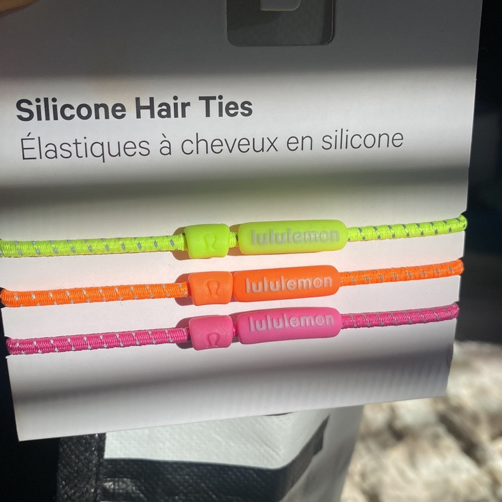 LULULEMON 3 pack trio SILICONE HAIR TIES